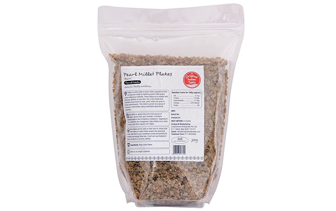 Original Indian Table Pearl Millet Flakes (Bajra)   Pack  400 grams